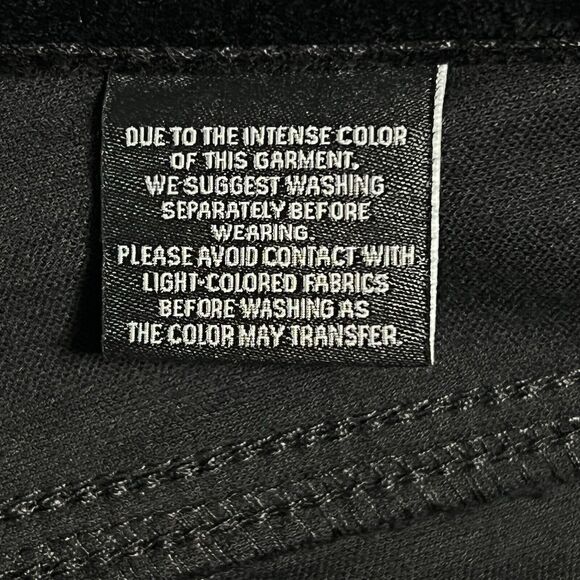 Well Worn Straight Leg Velvet Pants Women's 10/30 Black Stretch Soft NWOT - Picture 10 of 16